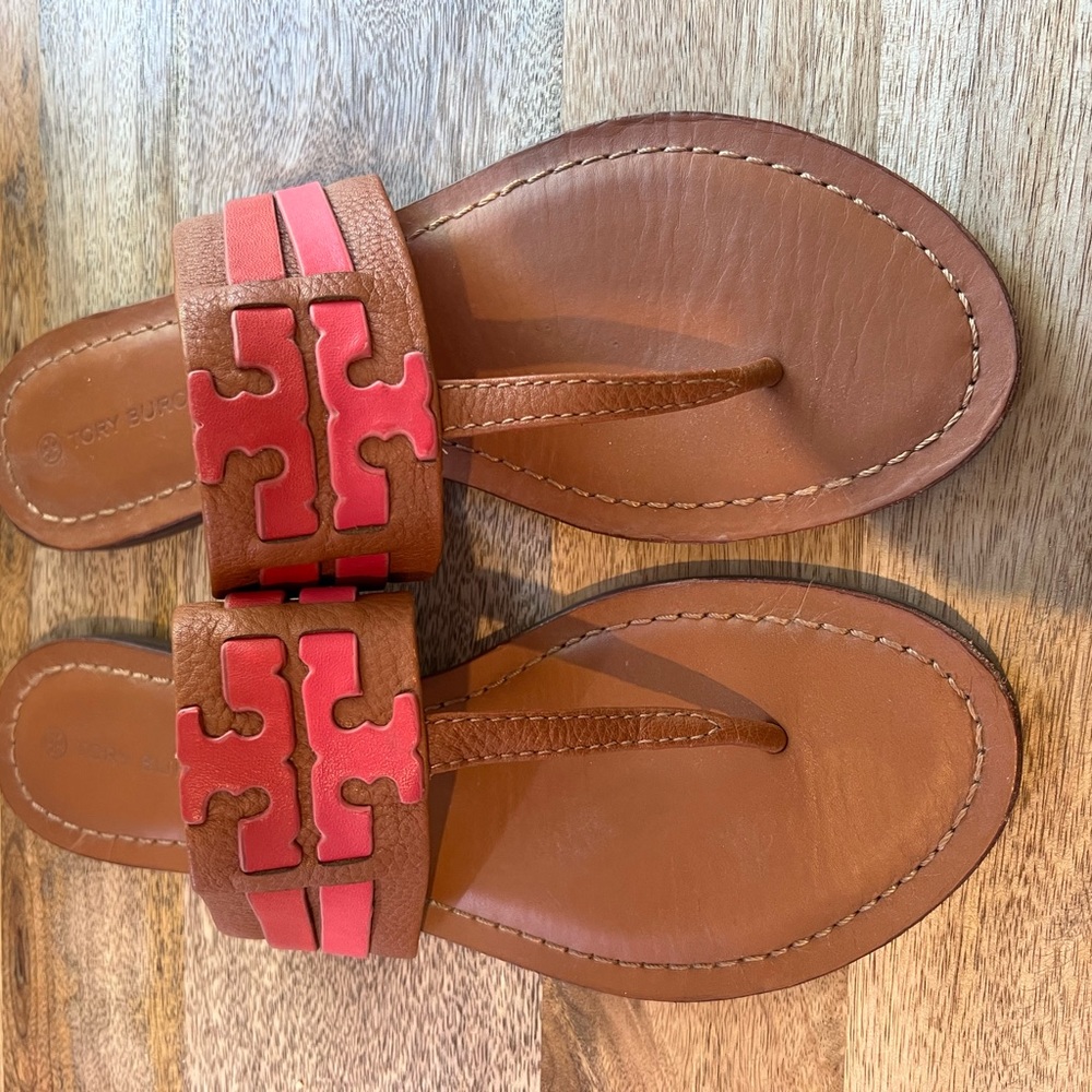 Tory Burch Leather Flip Flops
